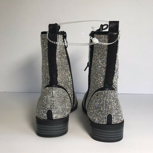 Rhinestone ankle boots shoes Size 6 - Picture 4 of 6